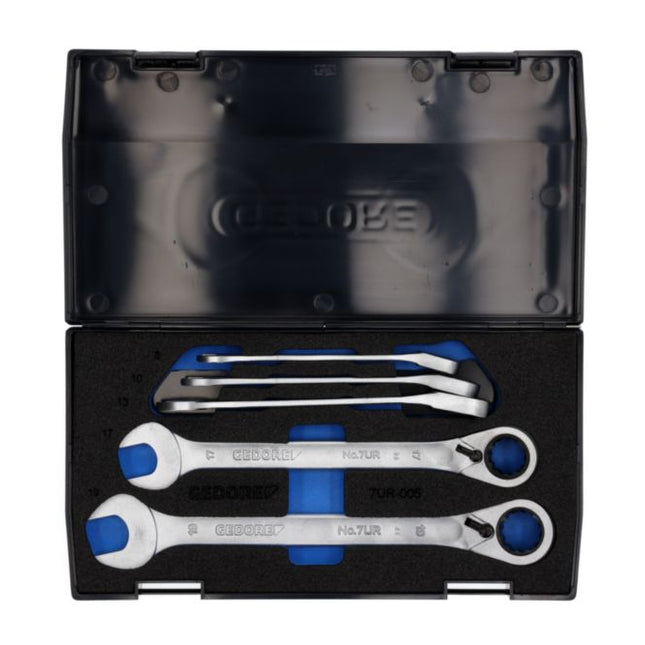 Zestaw kluczy płasko-oczkowych GEDORE 7 UR-005 5-częściowy o szerokości 8-19 mm ( 4000880491 )