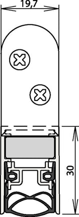 ATHMER uszczelka do drzwi Schall-Ex(R) Ultra WS 1-290 2-stronna długość 833 mm ( 3327023005 )