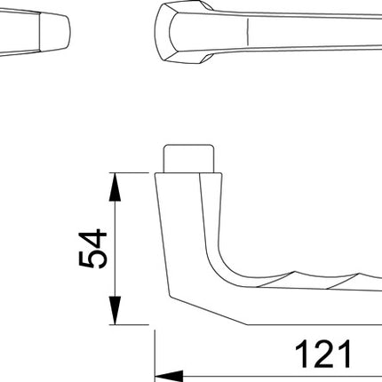 Para klamek HOPPE Frankfurt 117L Aluminium F1 ( 3000252569 )