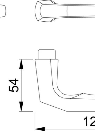 HOPPE Türdrückerlochteil Frankfurt 117L Aluminium F2 / neusilberfarbig ( 3000252002 )