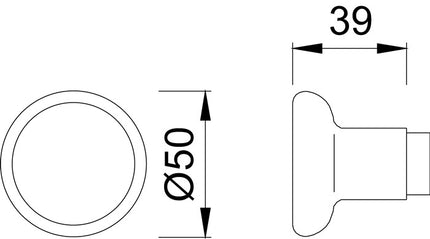 Dziurka HOPPE część 54 aluminium F1 / kolor naturalny ( 3000252730 )
