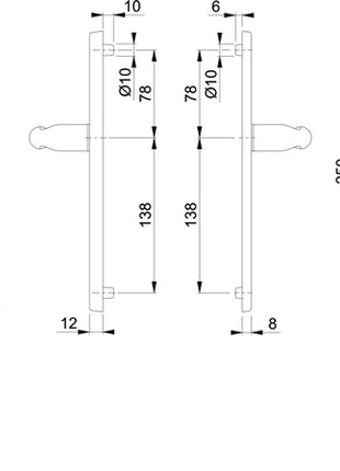 HOPPE Schutzgarnitur Pisa M151/361A/360 Messing F77-R ( 3000250992 )