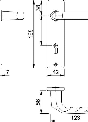 HOPPE zestaw rozet Birmingham 1117/202KP/AP Aluminium F2 ( 3000252943 )