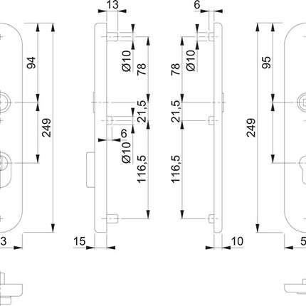 Para płyt długich HOPPE E3332ZA/3310 mat F69 ( 3000209804 )