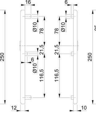 Para płyt długich HOPPE E3331/3310 F1 / kolor srebrny F1 ( 3000209803 )