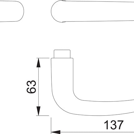 Klamka dźwigniowa HOPPE otwór część 1301 aluminium F1 / kolor naturalny ( 3000209773 )