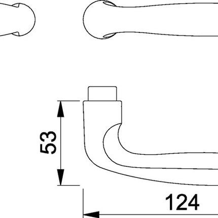 HOPPE para klamek Verona 1510 Aluminium F1 ( 3000252585 )