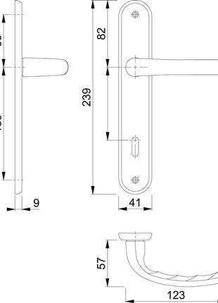 Zestaw długich rozet HOPPE Tôkyô M1710RH/265 mosiądz F71 ( 3000252619 )