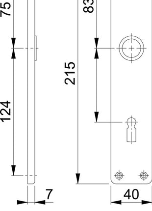 Para długich płytek HOPPE 202SP F2 / srebrny nikiel F2 ( 3000252125 )