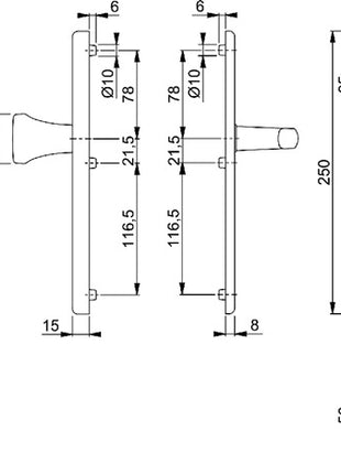 Meble HOPPE Security Birmingham 78G/2222A/2440/1117 Aluminium F1 ( 3000220055 )