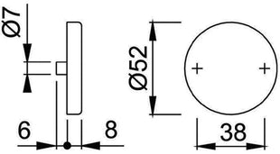 Para róż do kluczy HOPPE E42KVS stal nierdzewna F69 ( 3000252400 )