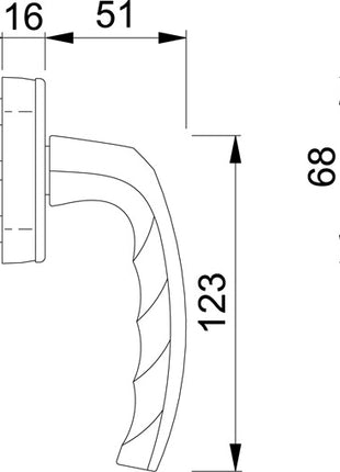 HOPPE Fenstergriff Atlanta 0530/US952 Aluminium F9016 / verkehrsweiß ( 8000347458 )