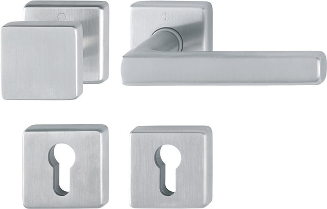 HOPPE Zestaw rozet Dallas E43L/52KV/52KVS/1643Z Stal nierdzewna F69 ( 3000220027 )