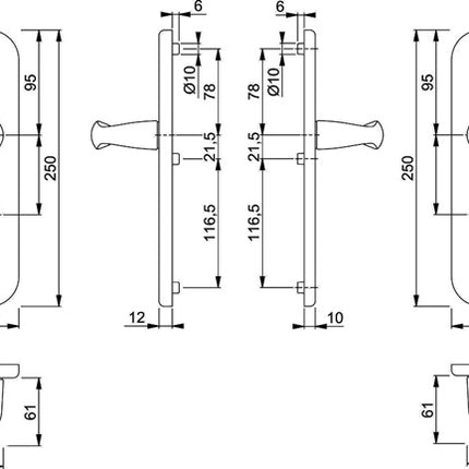 HOPPE Meble New York 1810H/3331/3410 Aluminium F1 ( 3000203576 )