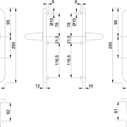 Meble ochronne HOPPE Stockholm 1140/3331/3410 Aluminium F1 ( 3000209125 )