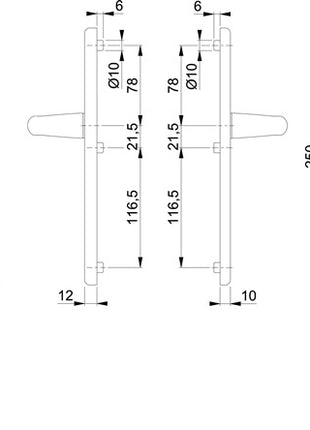 Meble ochronne HOPPE Tôkyô 1710/3331/3410 Aluminium F1 ( 3000209030 )