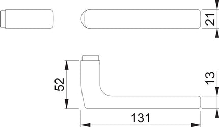 HOPPE klamka z otworem część Dallas E1643Z stal nierdzewna matowa F69 ( 3000209775 )