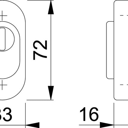 Rozeta zabezpieczająca HOPPE E55S-ZA stal nierdzewna F69 ( 3000250618 )