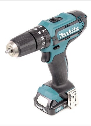 Makita HP 331 DWAX1 10,8 V Akku Schlagbohrschrauber + 2 x BL1020B 2 Ah Akkus + DC10WC Ladegerät + 74 teiliges Zubehörset - Toolbrothers