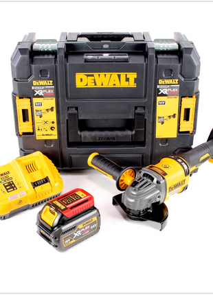 DeWalt DCG 414 T1 Akku Winkelschleifer 54 V XR Flexvolt 125 mm Brushless + 1x Akku 6,0 Ah + Ladegerät + TSTAK - Toolbrothers