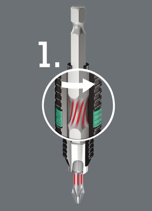 WERA Bit 851/1 BTZ 1/4 ″ PH 2 Länge 25 mm ( 4000829526 )