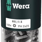 WERA duże opakowanie bitów 851/1 Z 1/4 ″ PH 2 Długość 25 mm ( 4000822267 )