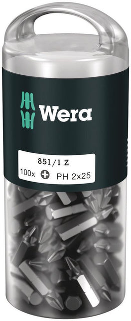 WERA duże opakowanie bitów 851/1 Z 1/4 ″ PH 2 Długość 25 mm ( 4000822267 )