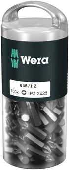 WERA duże opakowanie bitów 855/1 Z 1/4 ″ PZD 2 Długość 25 mm ( 4000822268 )