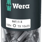 WERA duże opakowanie bitów 867/1 Z 1/4 ″ T 10 Długość 25 mm ( 4000822272 )