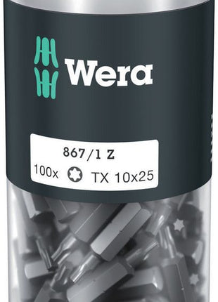 WERA Bitgroßpackung 867/1 Z 1/4 ″ T 10 Länge 25 mm ( 4000822272 )