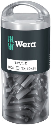 WERA duże opakowanie bitów 867/1 Z 1/4 ″ T 10 Długość 25 mm ( 4000822272 )