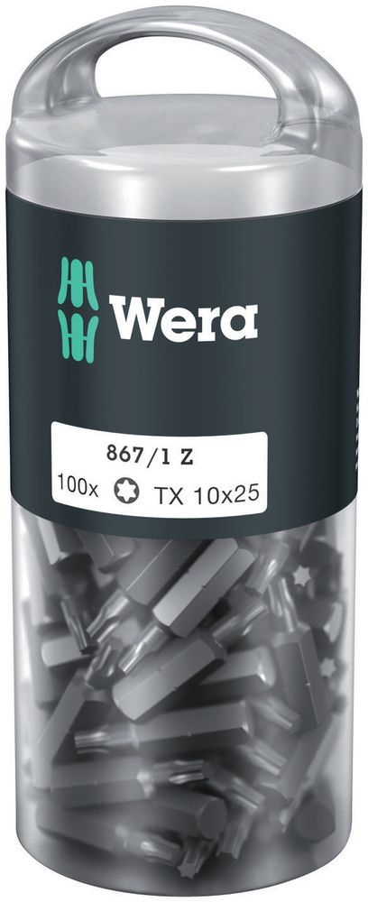 WERA duże opakowanie bitów 867/1 Z 1/4 ″ T 10 Długość 25 mm ( 4000822272 )