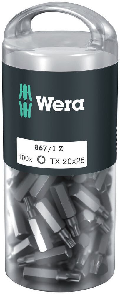 WERA duże opakowanie bitów 867/1 Z 1/4 ″ T 20 Długość 25 mm ( 4000822271 )