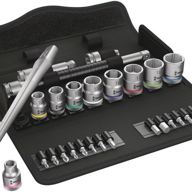 WERA Zyklop Metal 8100 SB 7 29-częściowy zestaw kluczy nasadowych 3/8 ″ ( 4000821654 )