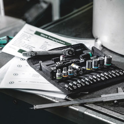 Zestaw kluczy nasadowych WERA 8100 SA 7 Zyklop 28-częściowy 1/4 ″ ( 4000821653 )