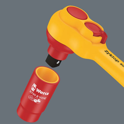 WERA Grzechotka dźwigniowa dwustronna 8007 B VDE 3/8 ″ 80 zębów ( 4000828007 )