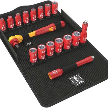 Zestaw kluczy nasadowych WERA 8100 SB VDE 1 Cyklop 17-częściowy 3/8 ″ ( 4000828008 )