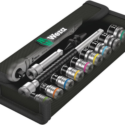 Zestaw kluczy nasadowych WERA 8100 SA 12 HF Zyklop 13-częściowy 1/4 ″ ( 4000821783 )