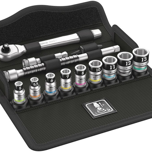 Zestaw kluczy nasadowych WERA 8100 SA 12 HF Zyklop 13-częściowy 1/4 ″ ( 4000821783 )