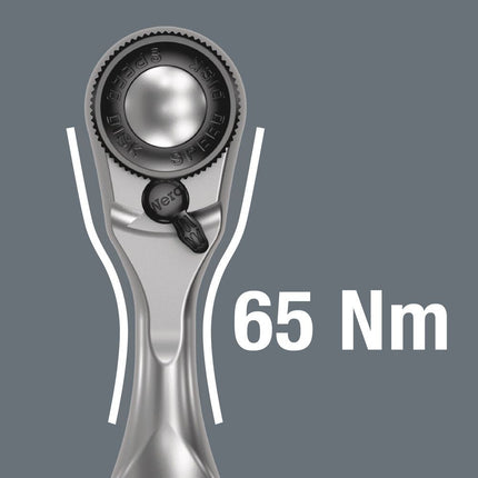 WERA Grzechotka dźwigniowa dwustronna 8008 A Zyklop Mini 3 1/4 ″ 60 zębów ( 4000822313 )