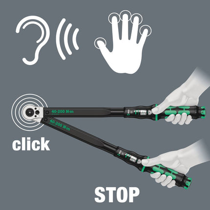 Klucz dynamometryczny WERA Click-Torque C 3 Push 1/2 ″ 40 - 200 Nm ( 4000822337 )