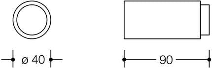 Odbojnik drzwiowy HEWI 611.90 Plastic 99 czysta biel ( 3000205928 )
