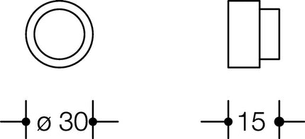 HEWI Zderzak do drzwi naściennych 611XA / 611XC Stal nierdzewna XA mat ( 3000205865 )
