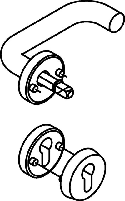 Zestaw połówek HEWI 111XAH22.130 ze stali nierdzewnej XA ( 8000263039 )