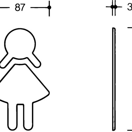 HEWI Symbol Frau 801.91B020 Kolor poliamidu nr 90 ( 8000645320 )
