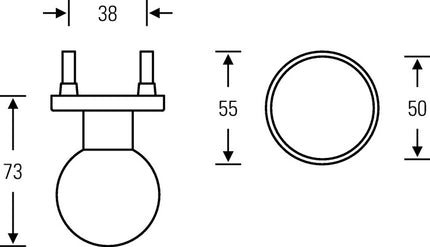 Gałka drzwiowa FSB 23 0802 03400 Stal nierdzewna 6204 ( 3322002423 )