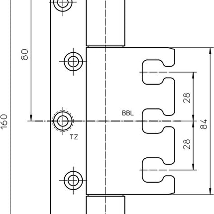 Zawias obiektowy SIMONSWERK VARIANT VX 7939/160 stal nierdzewna szczotkowana matowa 200 kg ( 3000255460 )