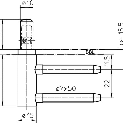 SIMONSWERK część ramy V 3400 WF HV Stop stal niklowana ( 3000255799 )