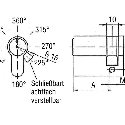 Półcylinder profilowy BKS 8900 31/10 mm ( 3000251965 )