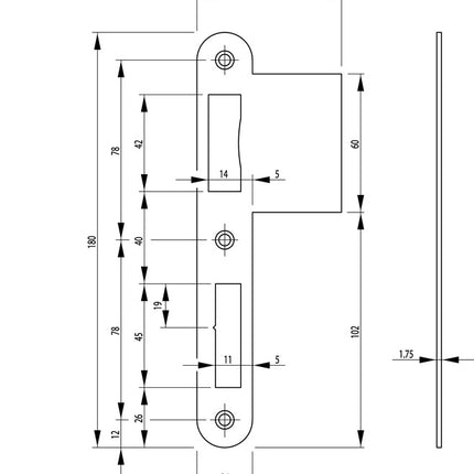 BKS B 9000 zaokrąglony zaczep ze stali nierdzewnej ( 3321024013 )